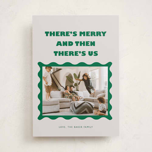 This is a pine holiday photo cards with standard by Anna Elder called and then us printing on recycled smooth signature in standard