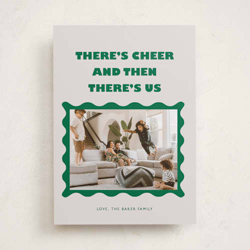 This is a pine holiday photo cards with standard by Anna Elder called and then us printing on recycled smooth signature in standard