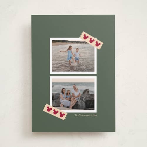 This is a pickle holiday photo cards with standard by Annie Chan called disney's tape printing on recycled smooth signature in standard