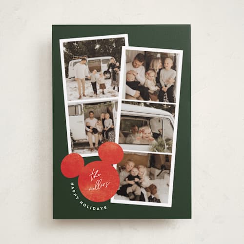 This is a wintergreen holiday photo cards with standard by Pixel and Hank called snapshots printing on recycled smooth signature in standard
