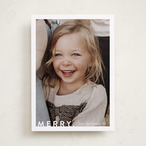 This is a snow holiday photo cards with standard by Kasia Labocki called the portrait printing on recycled smooth signature in standard