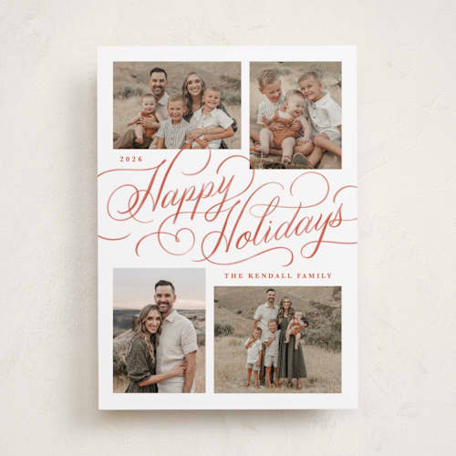 This is a snow holiday photo cards with standard by Kristen Smith called holiday wash printing on recycled smooth signature in standard