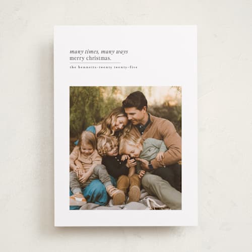 This is a coal holiday photo cards with standard by Angela Marzuki called many times printing on recycled smooth signature in standard
