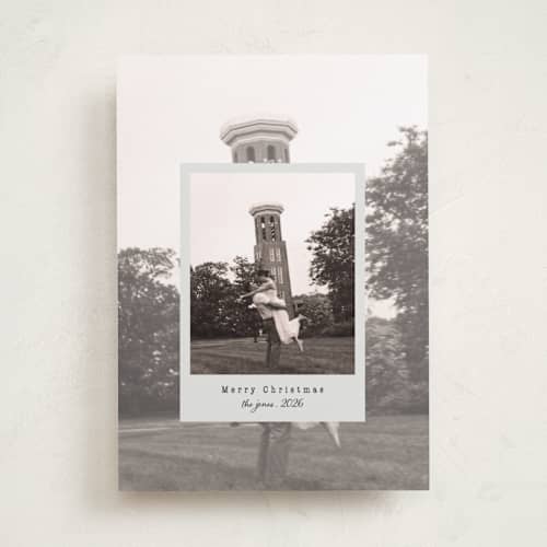 This is a bells holiday photo cards with standard by Bryanna Mehner called polaroid focus printing on recycled smooth signature in standard