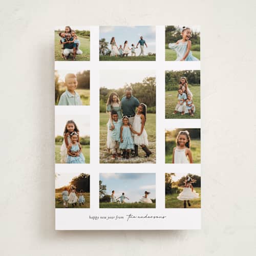 This is a snow holiday photo cards with standard by Angela Garrick called holiday yearbook printing on recycled smooth signature in standard
