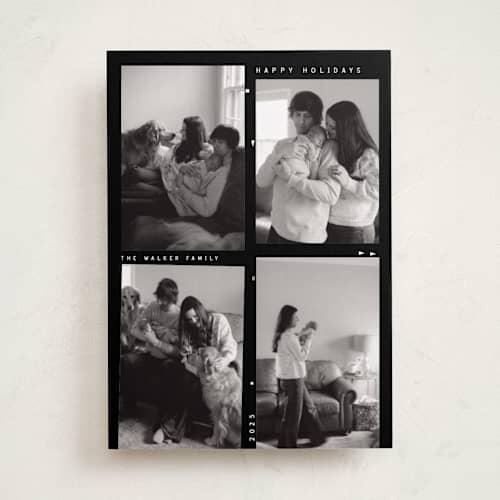 This is a film holiday photo cards with standard by Maja Cunningham called life in film printing on recycled smooth signature in standard