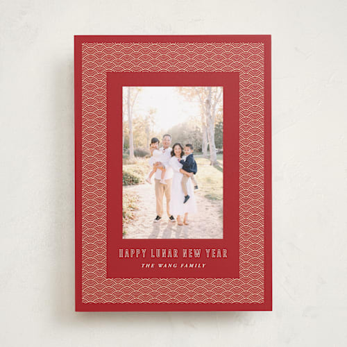 This is a cranberry chinese new year cards with standard by Sherley Ferreira called chinese new year printing on recycled smooth signature in standard