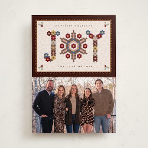 This is a walnut met with standard by Erica Krystek called joy quilt printing on recycled smooth signature in standard