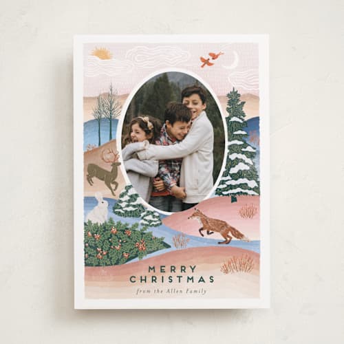 This is a pool met with standard by Shiny Penny Studio called winter countryside printing on recycled smooth signature in standard