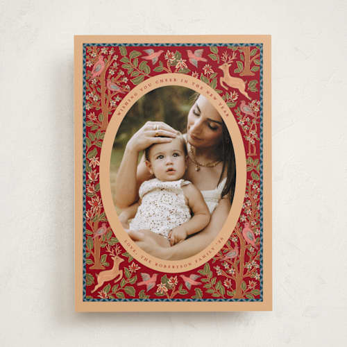 This is a mulled wine met with standard by Creo Study called holiday flora and fauna printing on recycled smooth signature in standard