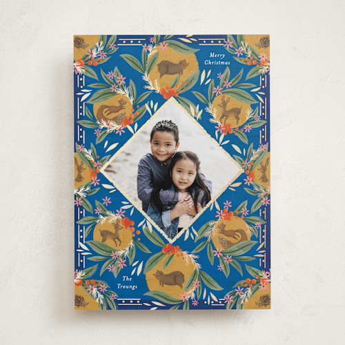 This is a azure met with foil pressed by Jackie Crawford called belles heures printing on recycled smooth signature in standard