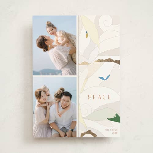 This is a tangerine met with foil pressed by Sumak Studio called all shades of white printing on recycled smooth signature in standard