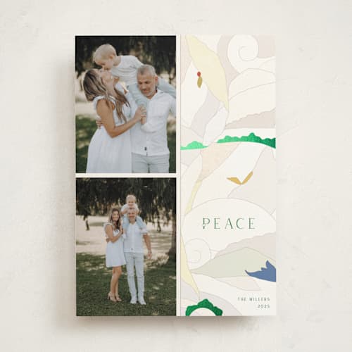 This is a spring met with foil pressed by Sumak Studio called all shades of white printing on recycled smooth signature in standard