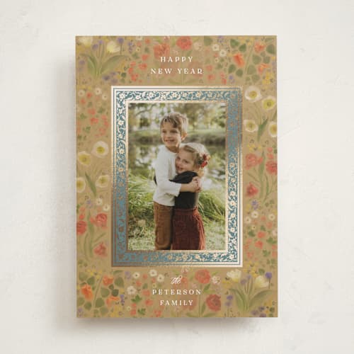 This is a caramel met with foil pressed by Robert and Stella called pardis printing on recycled smooth signature in standard