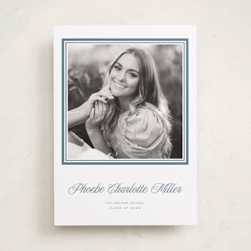 This is a winterberry graduation announcements with standard by Blustery August called lauren printing on recycled smooth signature in standard