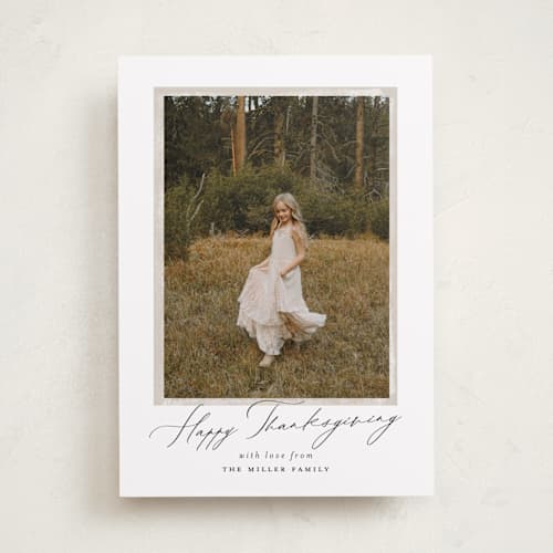 This is a cafe thanksgiving cards invitations with standard by Nicoletta Savod called café au lait printing on recycled smooth signature in standard