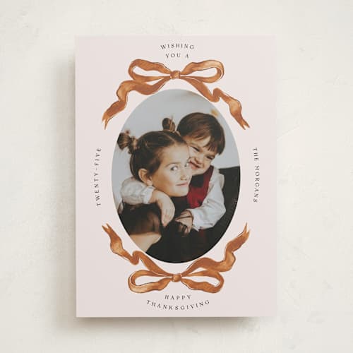 This is a caramel thanksgiving cards invitations with standard by Pati Cascino called gibson printing on recycled smooth signature in standard