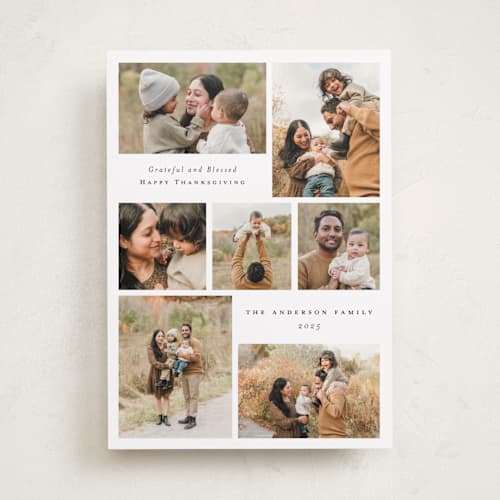 This is a winter thanksgiving cards invitations with standard by Emily Betts called yearly seven printing on recycled smooth signature in standard