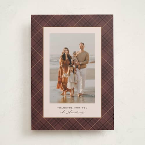 This is a rust thanksgiving cards invitations with standard by Kate Ahn called lauren printing on recycled smooth signature in standard