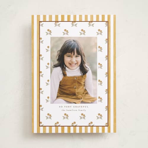 This is a goldenrod thanksgiving cards invitations with standard by Ashlee Townsend called goldenrod printing on recycled smooth signature in standard