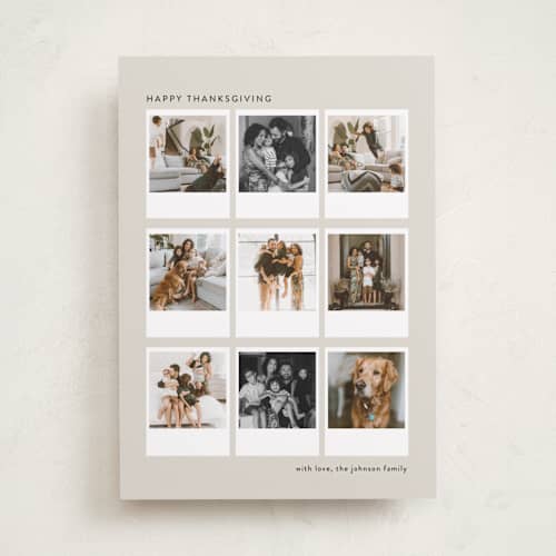 This is a pudding thanksgiving cards invitations with standard by Lucrecia Caporale called snapshot stories printing on recycled smooth signature in standard