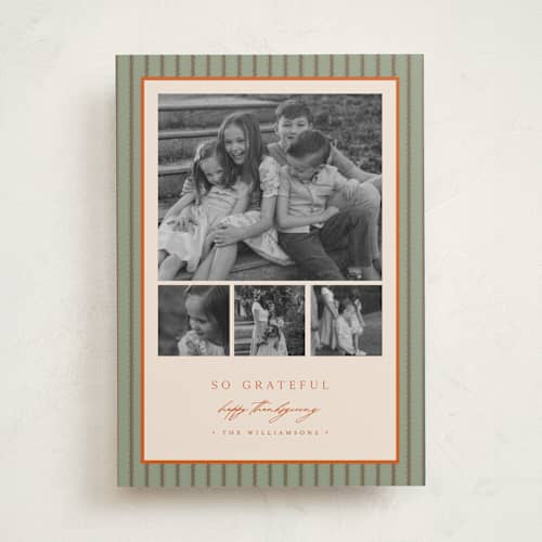 This is a sage thanksgiving cards invitations with standard by Amy Kross called reynolds printing on recycled smooth signature in standard