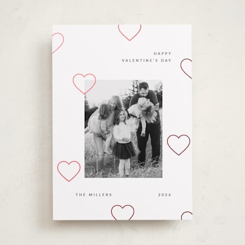 This is a heart foil stamped valentine cards with foil pressed by Sumak Studio called lovely contours printing on recycled smooth signature in standard