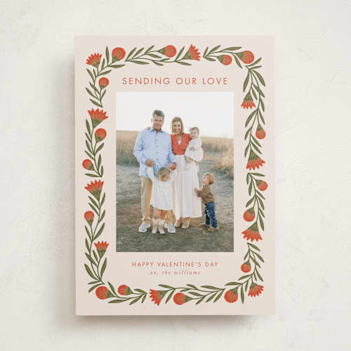 This is a apricot valentines day with standard by Jen Owens called vday wrap printing on recycled smooth signature in standard