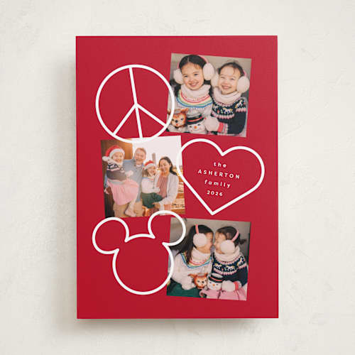 This is a roses valentines day with standard by Lea Delaveris called disney's peace love mickey mouse printing on recycled smooth signature in standard