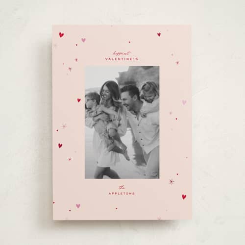 This is a bubblegum valentines day with standard by Ellen Schlegelmilch called twinkling hearts printing on recycled smooth signature in standard
