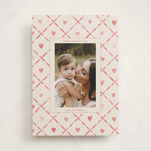 This is a sand valentines day with standard by Daisyworks Studio called lattice of love printing on recycled smooth signature in standard