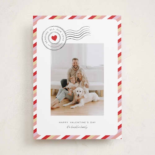 This is a sugar rose valentines day with standard by Pixel and Hank called sending valentine love printing on recycled smooth signature in standard