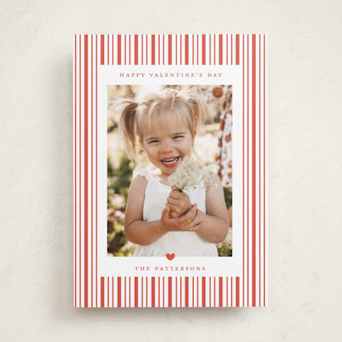 This is a cherry valentines day with standard by Jennifer Holbrook called heart and stripes printing on recycled smooth signature in standard