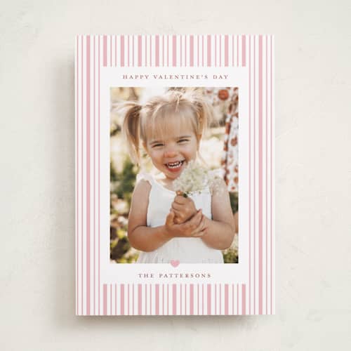 This is a cotton candy valentines day with standard by Jennifer Holbrook called heart and stripes printing on recycled smooth signature in standard