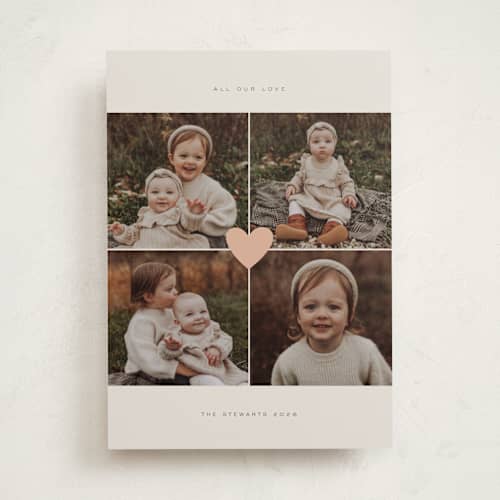 This is a blush valentines day with standard by Nicole Walsh called heart centered printing on recycled smooth signature in standard