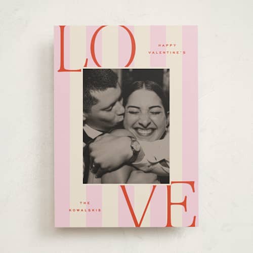 This is a bubblegum valentines day with standard by Ellen Schlegelmilch called l o v e printing on recycled smooth signature in standard