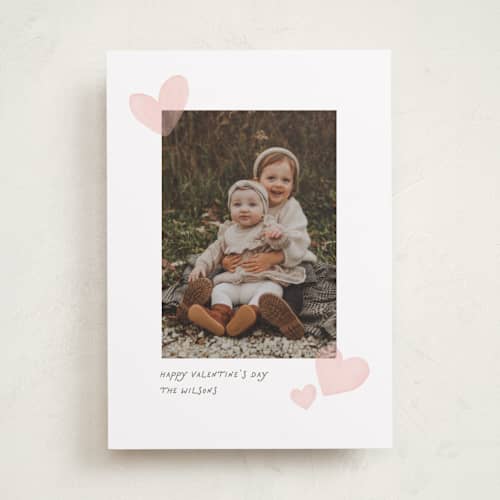 This is a winter rose valentines day with standard by Creo Study called painterly hearts printing on recycled smooth signature in standard