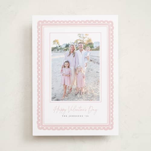 This is a petal valentines day with standard by Michelle Taylor called scallop hearts printing on recycled smooth signature in standard