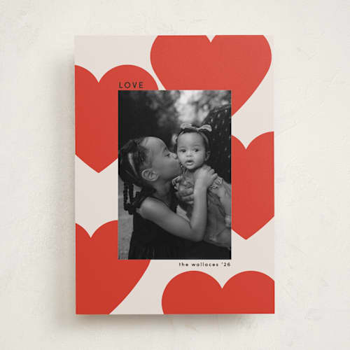 This is a cherry valentines day with standard by Morgan Kendall called floating hearts printing on recycled smooth signature in standard