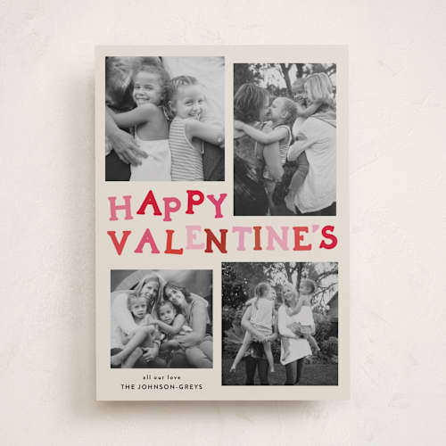 This is a peony valentines day with standard by Inkblot Design called color coded spirit printing on recycled smooth signature in standard