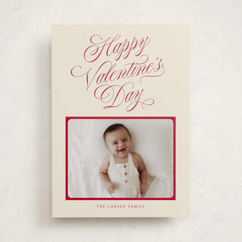 This is a cream valentines day with standard by Robert and Stella called valentines classic printing on recycled smooth signature in standard
