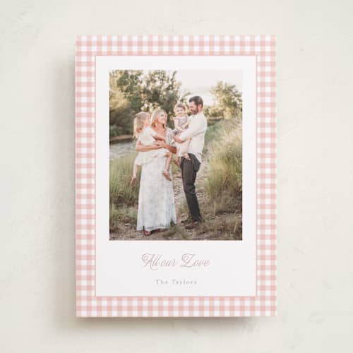 This is a cupcake valentines day with standard by Emily Betts called sweet gingham printing on recycled smooth signature in standard