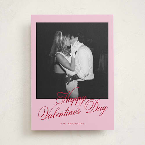 This is a flamingo valentines day with standard by Cass Loh called forever captured printing on recycled smooth signature in standard