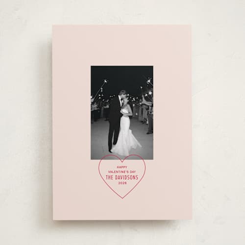 This is a blush valentines day with standard by Baumbirdy called stamp printing on recycled smooth signature in standard