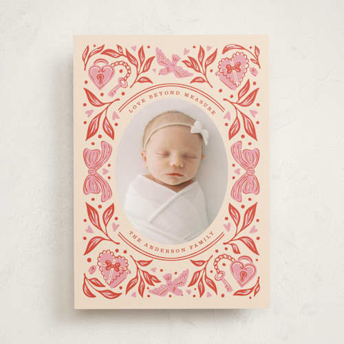This is a carnation valentines day with standard by Megan Cash called valentine doodles printing on recycled smooth signature in standard