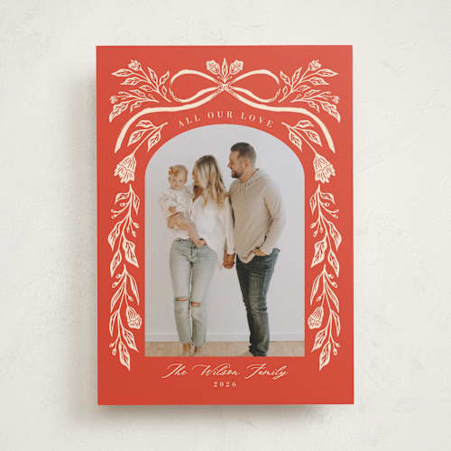 This is a cherry valentines day with standard by Megan Cash called vintage ribbon printing on recycled smooth signature in standard