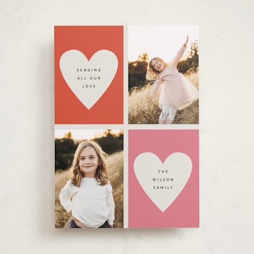 This is a strawberry valentines day with standard by Kelly Watkins called double hearts printing on recycled smooth signature in standard