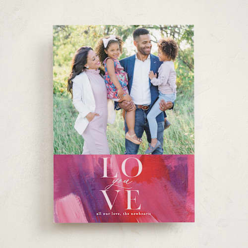 This is a berry valentines day with standard by Zhay Smith called love you so much printing on recycled smooth signature in standard