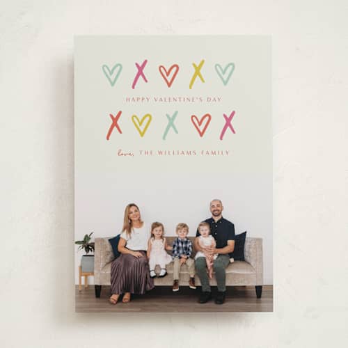 This is a confetti valentines day with standard by Leah Ragain called love and hugs to you printing on recycled smooth signature in standard