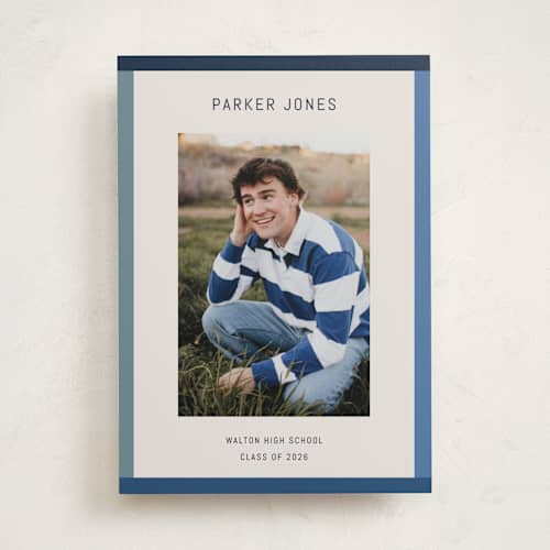 This is a ocean graduation announcements with standard by Kelly Watkins called wide frame printing on recycled smooth signature in standard
